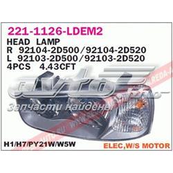 921022DXXX Hyundai/Kia Reflektor prawy
