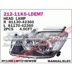8117042360 Toyota Reflektor lewy