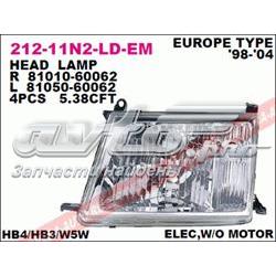 Reflektor lewy Toyota 8105060060 cena, od 191,55 USD