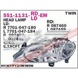 Reflektor lewy 260607124R Renault (RVI)