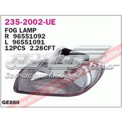 95169824 General Motors Lampa przeciwmgielna lewa
