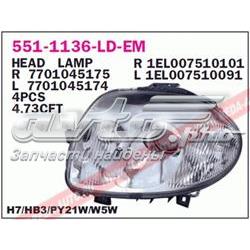 Do koszyka 7701045174 Renault (RVI) Reflektor lewy