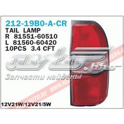 8155060510 Toyota Lampa zespolona tylna prawa