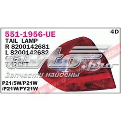 Do koszyka Lampa zespolona tylna prawa Renault Megane II LM0, LM1