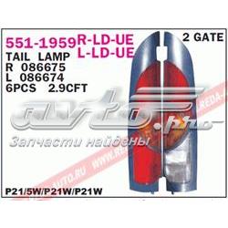 Lampa zespolona tylna prawa Renault Kangoo I minivan (KC0, KC1) (1998 - 2008) cena, od 51,17 USD