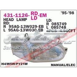 Reflektor lewy Ford Escort VII