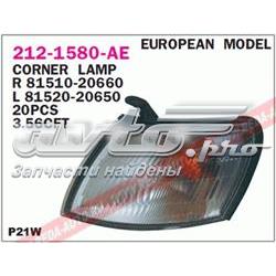 Kierunkowskaz prawy do Toyota Carina T19