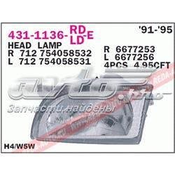Reflektor prawy Ford 6677253