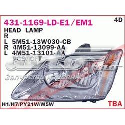 4M5H3K060 Ford Reflektor lewy