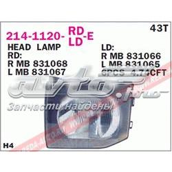 MB831071 Mitsubishi Reflektor lewy