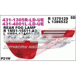 Do koszyka 190305012 TYC Przednia lampa przeciwmgielna tylna lewa
