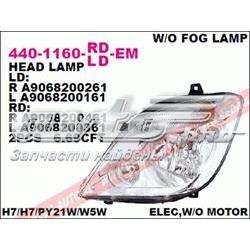 440-1160L-LD-EM Depo/Loro reflektor lewy