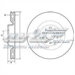 BG4556 Delphi tarcza hamulcowa przednia