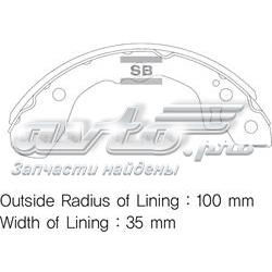 Klocki hamulcowe tylne bębnowe Hyundai/Kia 0K23N2638Z