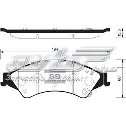 Do koszyka AB312L361AB Ford Klocki hamulcowe przednie tarczowe