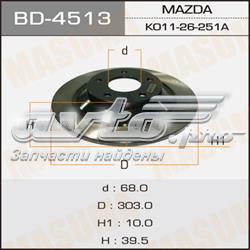 Tarcza hamulcowa tylna Mazda K01126251