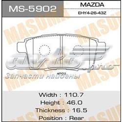 MS5902 Masuma okładziny (klocki do hamulców tarczowych tylne)