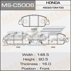 45022T2GA00 Honda Klocki hamulcowe przednie tarczowe