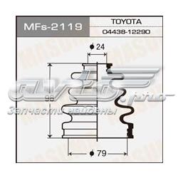 Osłona przegubu homokinetycznego półosi przedniej zewnętrzna MFS2119 Masuma