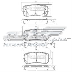 N3610313 Nipparts okładziny (klocki do hamulców tarczowych tylne)