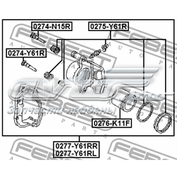 Zacisk hamulcowy tylny prawy 44001VS40A Nissan/Infiniti