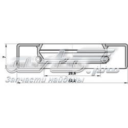 Do koszyka P96350161 General Motors Uszczelniacz wału korbowego przedni