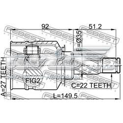 Przegub homokinetyczny przedni wewnętrzny Opel Corsa E hatchback (X15) (2014 - 2026) cena, od 84,06 USD