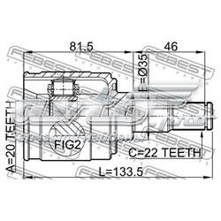 Przegub homokinetyczny wewnętrzny przedni lewy KIA Picanto I hatchback (BA) (2003 - 2007) cena, od 74,87 USD