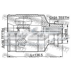 Przegub homokinetyczny wewnętrzny przedni prawy Mazda CX-9 TB