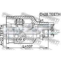 Przegub homokinetyczny wewnętrzny przedni prawy KIA Shuma 2 FB
