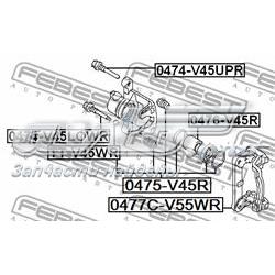 Zestaw naprawczy zacisku hamulcowego tylnego Febest 0475V45R cena, od 8,90 USD