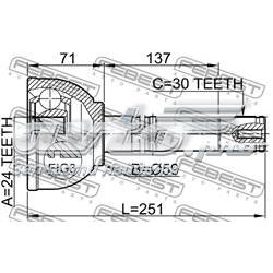 Przegub homokinetyczny przedni zewnętrzny Toyota 4340560100 cena, od 69,58 USD