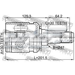 4340360040 Toyota Przegub homokinetyczny przedni wewnętrzny