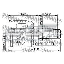 Przegub homokinetyczny wewnętrzny przedni prawy Mitsubishi Lancer 9 CSA