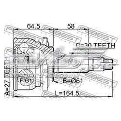0110-083 Febest przegub homokinetyczny przedni zewnętrzny