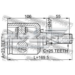 Przegub homokinetyczny wewnętrzny przedni prawy Nissan Primera P12