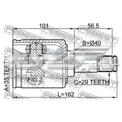 Przegub homokinetyczny wewnętrzny przedni lewy Acura MDX 2 YD2