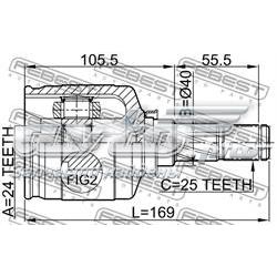 Przegub homokinetyczny wewnętrzny przedni lewy Nissan Primera sedana (P12) (2002 - 2008) cena, od 92,98 USD