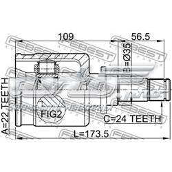 Przegub homokinetyczny wewnętrzny przedni lewy Mazda FG0122620A cena, od 40,68 USD