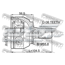 1722076 Ford Przegub homokinetyczny przedni zewnętrzny