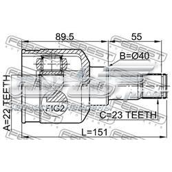 1676318 Ford przegub homokinetyczny wewnętrzny przedni lewy