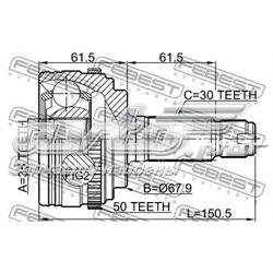 Przegub homokinetyczny przedni zewnętrzny Acura MDX I SUV (YD1) (2001 - 2006) cena, od 77,80 USD