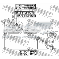 Jarzmo zacisku hamulcowego tylnego Febest 2177CTT9RR cena, od 34,83 USD