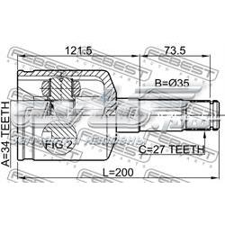 Przegub homokinetyczny wewnętrzny przedni lewy Opel Antara A SUV (L07) (2006 - 2017) cena, od 50,69 USD