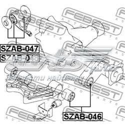 Do koszyka SZAB046 Febest Silentblock trawersu do mocowania przedniego reduktora lewy