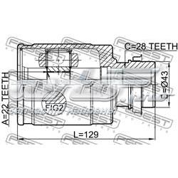 Przegub homokinetyczny wewnętrzny przedni prawy Mazda FG0522520 cena, od 74,32 USD