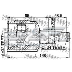 Przegub homokinetyczny wewnętrzny przedni lewy Chevrolet Evanda V200