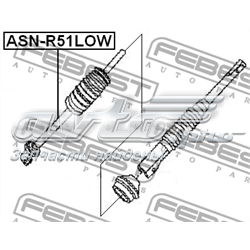 Wał kolumny kierowniczej dolny 48080EC700 Nissan/Infiniti