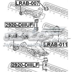 Silentblock przedniego wahacza dolnego RBX500311 Land Rover