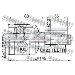 Do koszyka 1349161 Ford Przegub homokinetyczny wewnętrzny przedni lewy